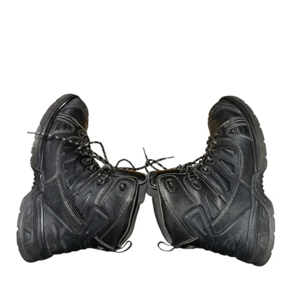 Harley Davidson Motorcycle Leather Mens 10 Pre-Owned Black Boots Foxfield D93344